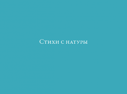 Стихи с натуры