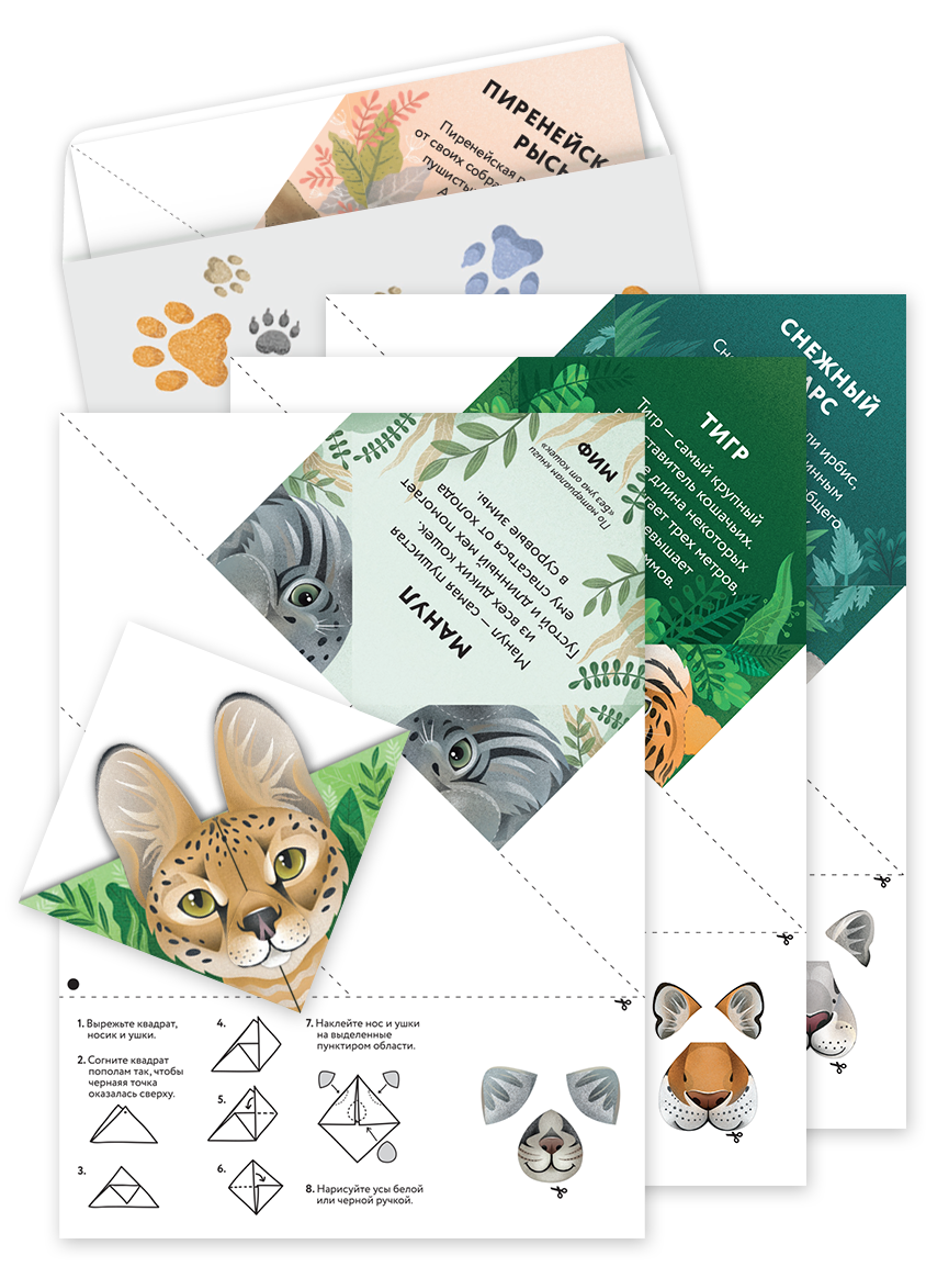 Набор оригами-закладок от МИФа «Кошки»